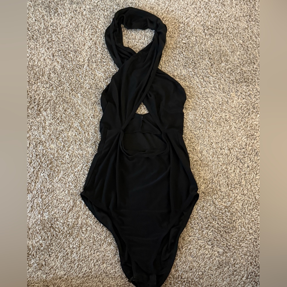 Nasty Gal Black Cutout Bodysuit